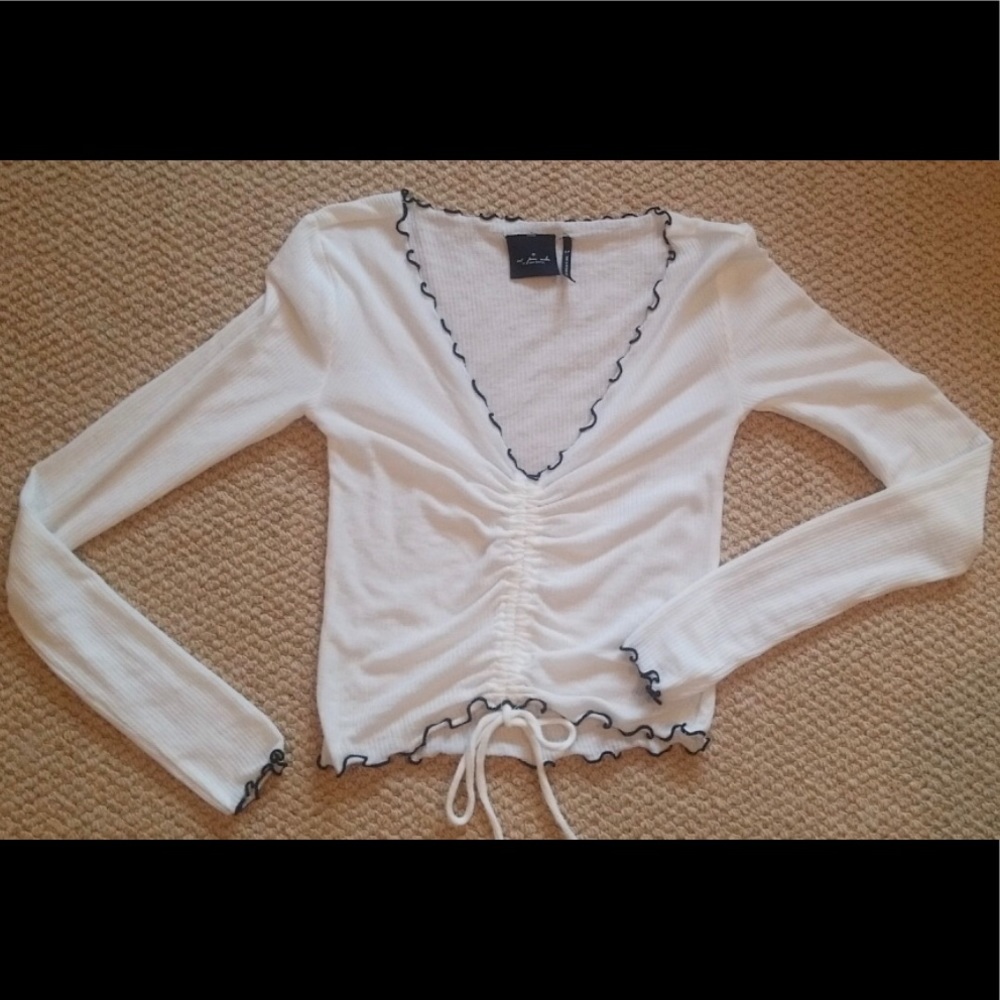 Urban Outfitters Alexa Lettuce Edged Top